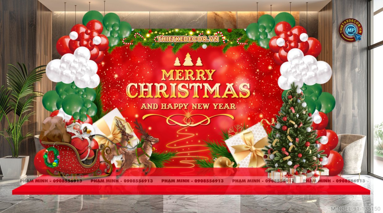 File thiết kế trang trí Giáng sinh Noel Merry Christmas decor cây thông Decor cho trường học, trung tâm mua sắm, chung cư, nhà hàng, khách sạn, quán cà phê...